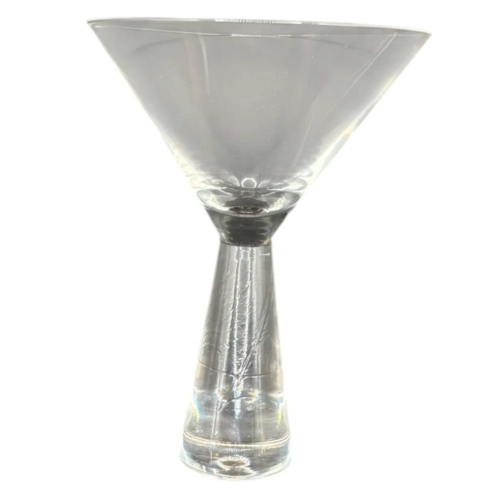 3 Artland Prescott Martini Glasses Clear‎ Crystal  Stems, 7